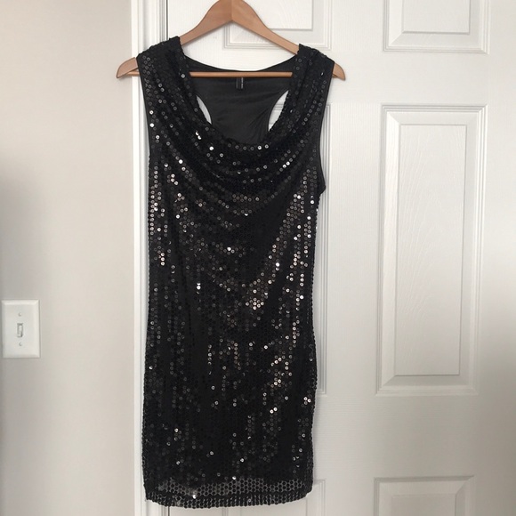 Vero Moda - Black Sequin Dress - Picture 2 of 5